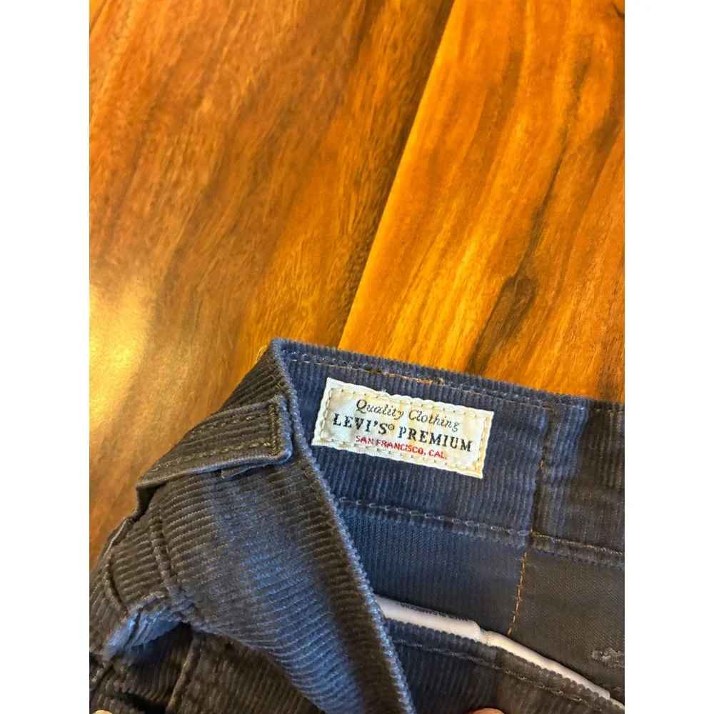 Levis 511 Slim Performance Corduroy Pants Navy Blue 40x30 Premium 2022 NWT